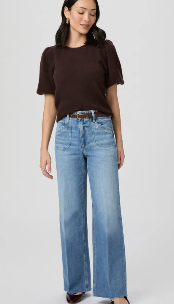Anessa Welt Utility Pockets Raw Hem WIde Leg - Viva