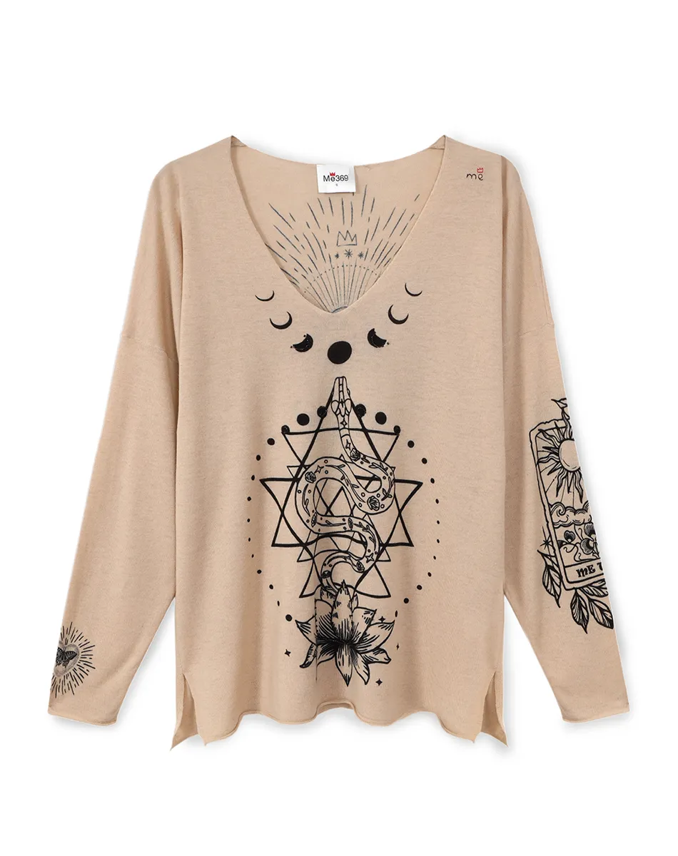 Arleth V-Neck Natural Sweater