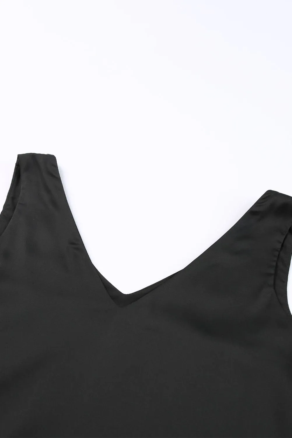 Beach V Neck Knotted Shoulder Sleeveless Cami Top
