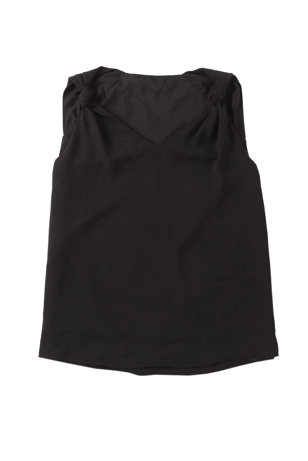 Beach V Neck Knotted Shoulder Sleeveless Cami Top