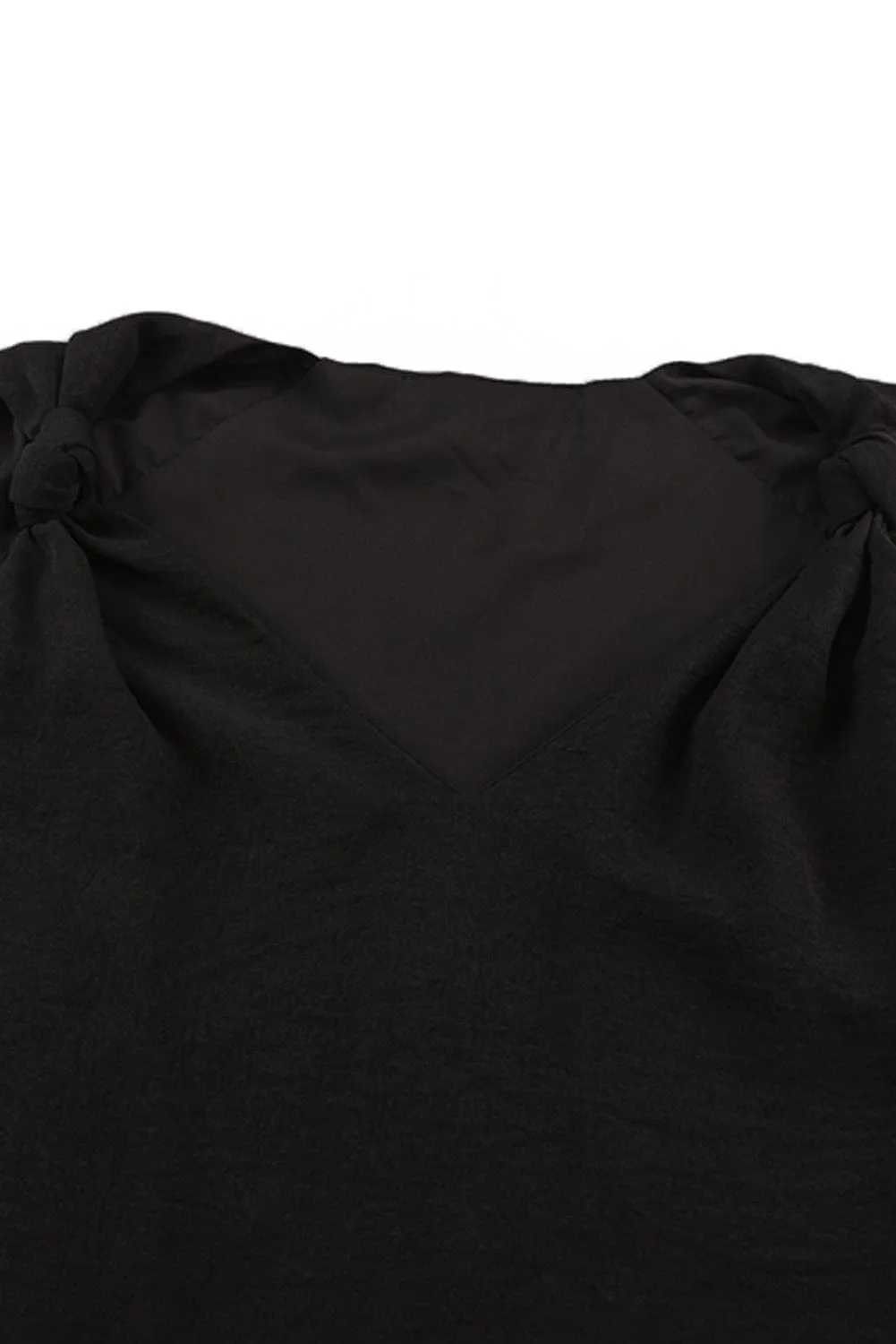 Beach V Neck Knotted Shoulder Sleeveless Cami Top