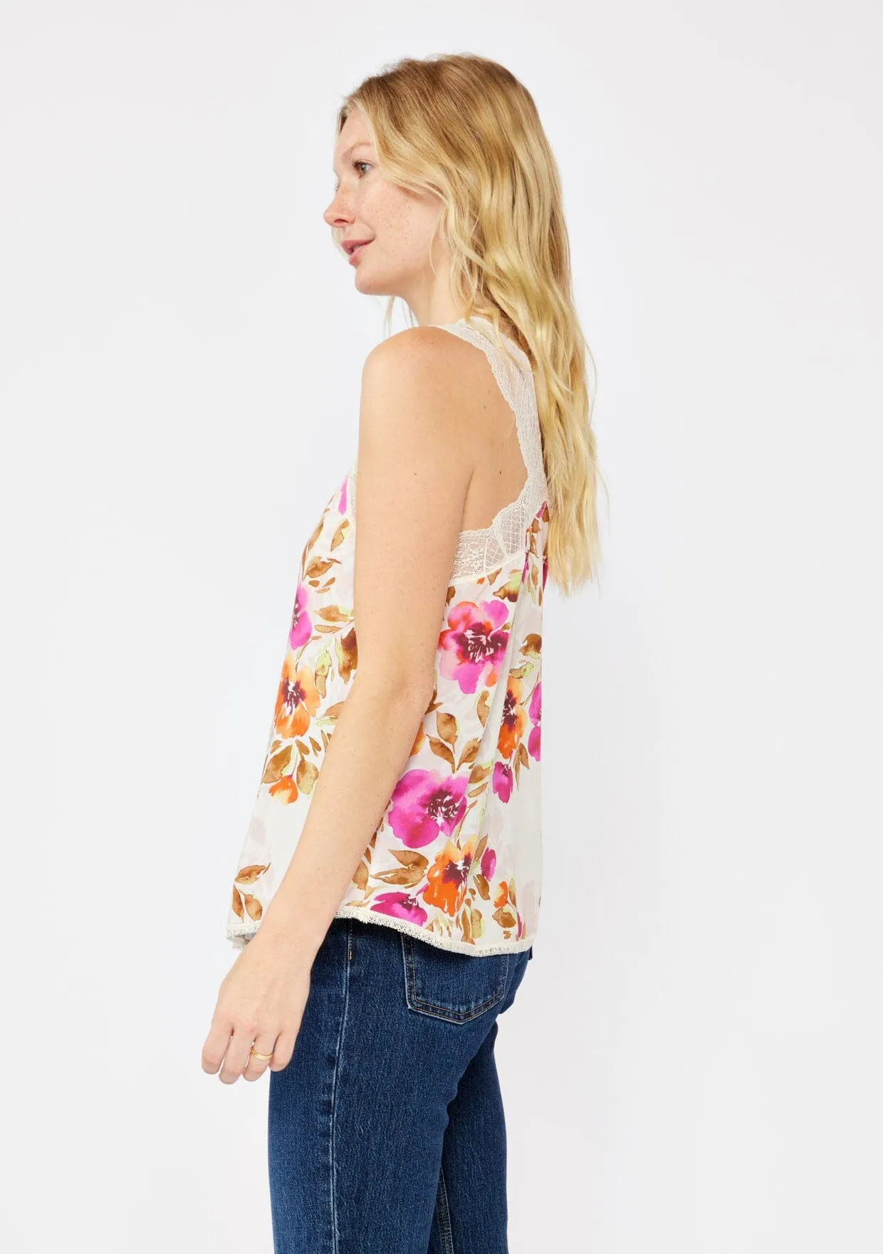 Blushing Meadow Lace Tank Top