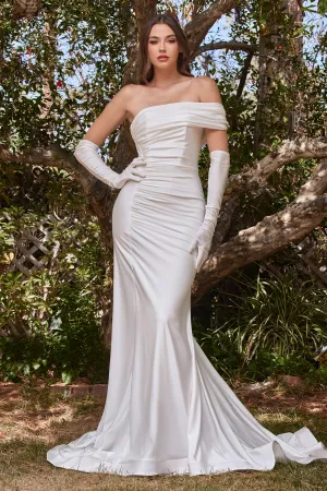 CINDERELLA DIVINE CD986WC Plus Size Jersey Mermaid Gown