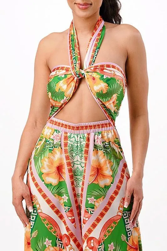 Convertible wide leg jumpsuit