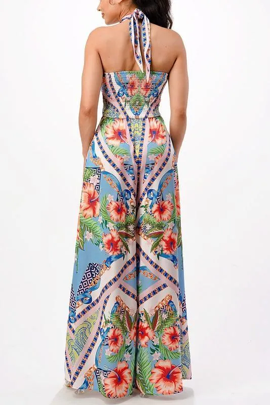 Convertible wide leg jumpsuit