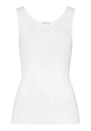 Cotton Seamless Cotton V-Neck Tank Top | White 71602-101