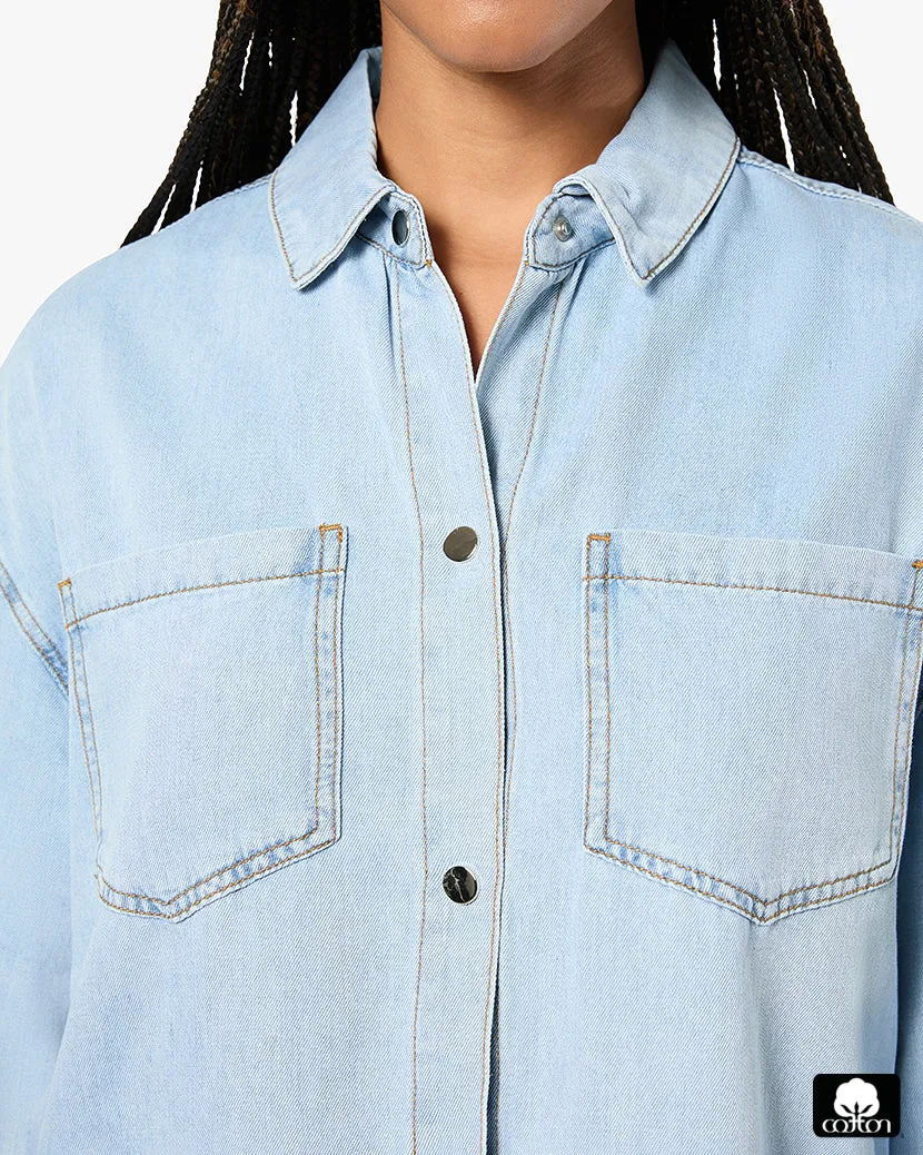 Denim Cuff Shirt