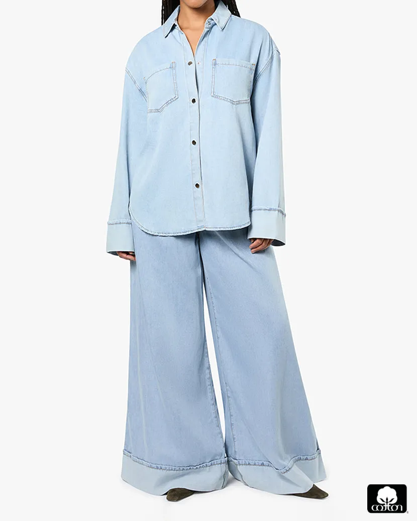 Denim Cuff Shirt