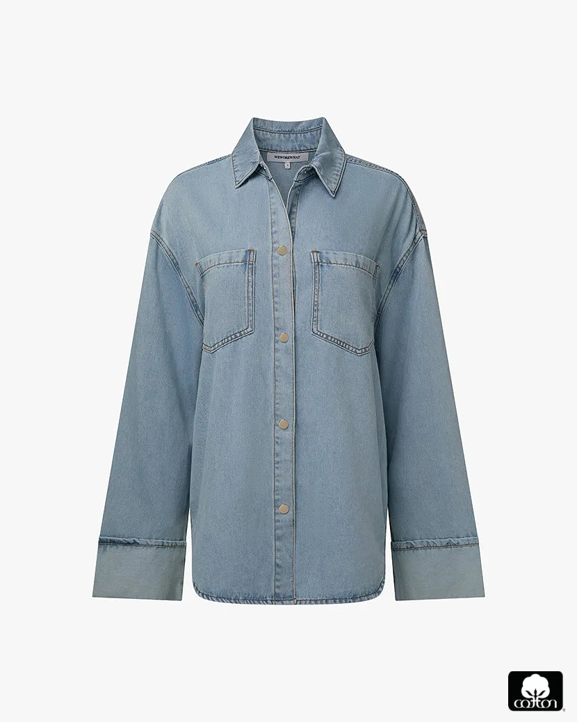 Denim Cuff Shirt