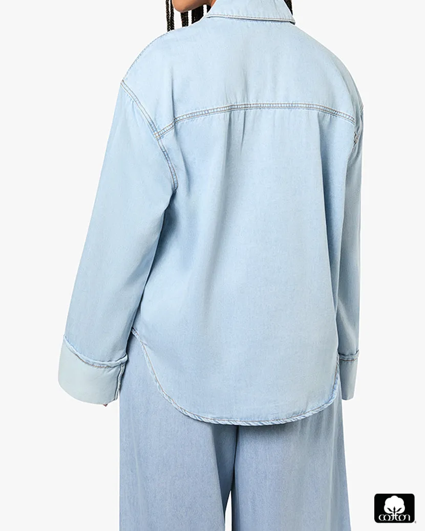 Denim Cuff Shirt