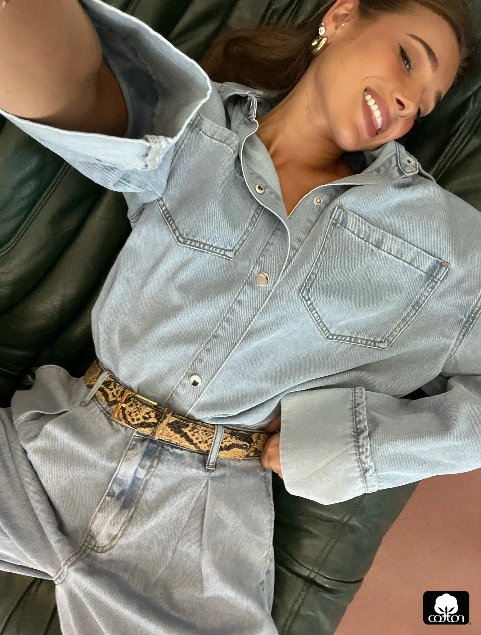 Denim Cuff Shirt