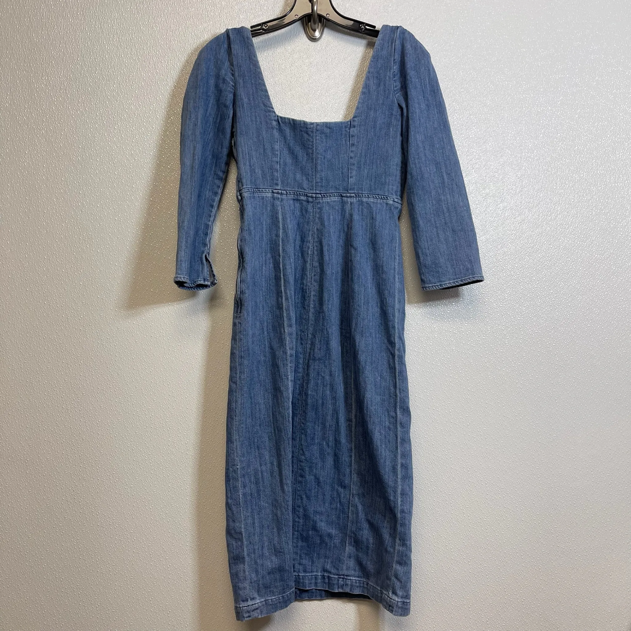Dress Casual Midi By Cmc In Denim, Size: Xs