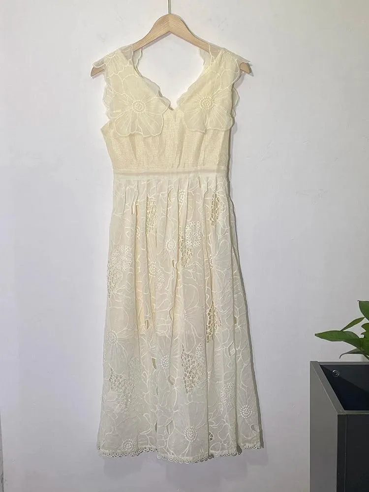 Fairycore V-Neck Lace Camisole Dress