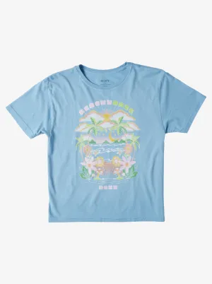 Girls 4-16 Beachy Daze Oversized Boyfriend T-Shirt - Bel Air Blue