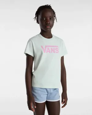 Girls Flying V Crew T-Shirt in Pale Aqua