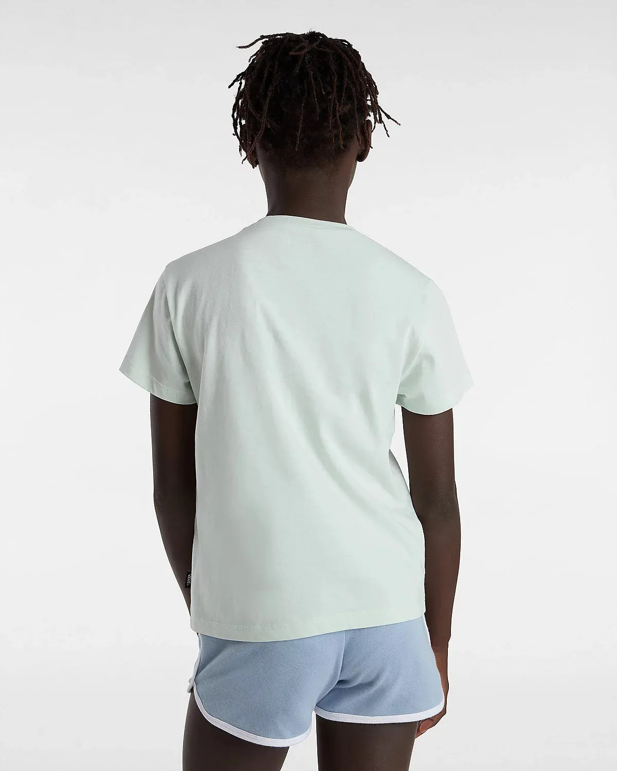Girls Flying V Crew T-Shirt in Pale Aqua
