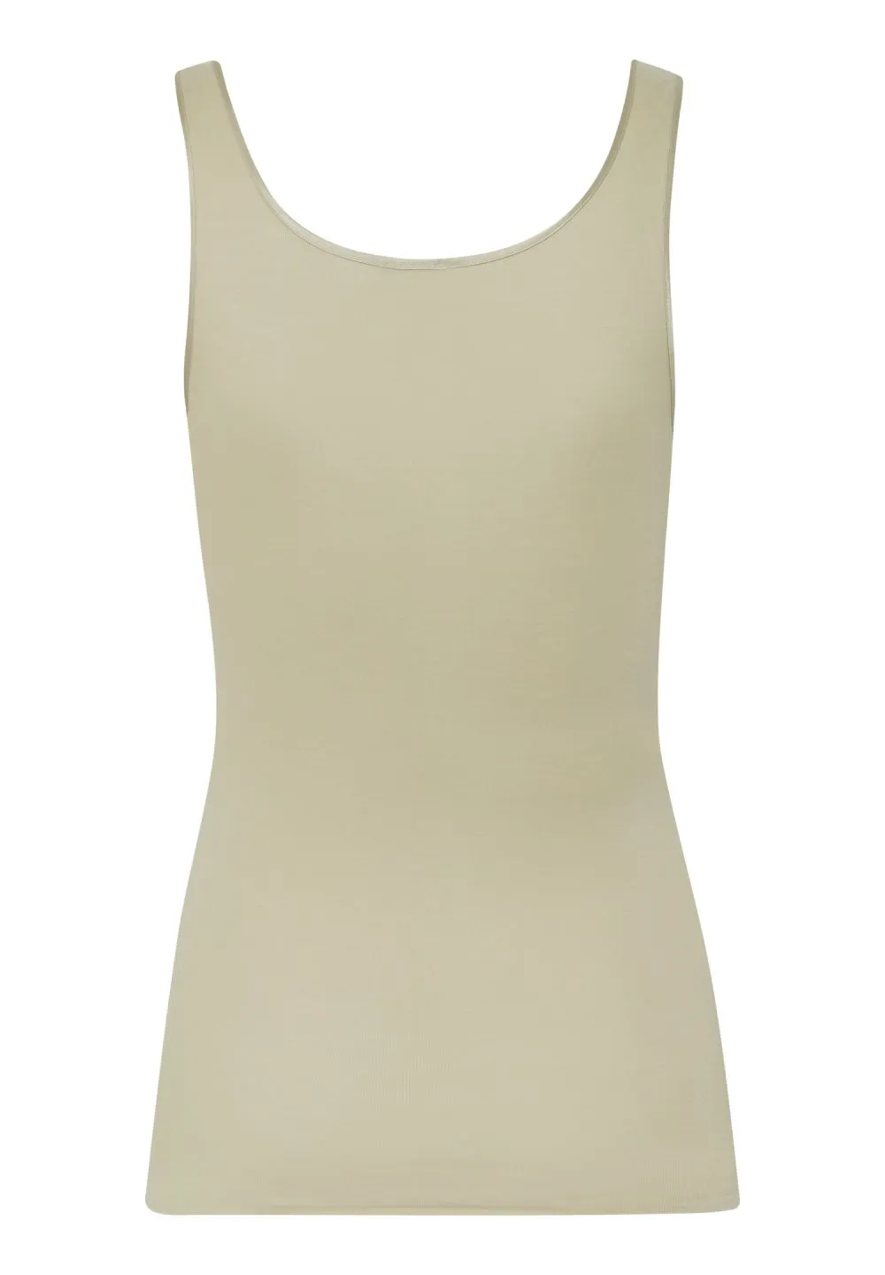 Hanro - Cotton Seamless Tank Top | Moss Green