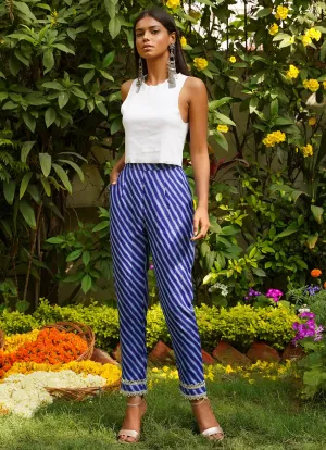 Isya Indigo Striped Pants