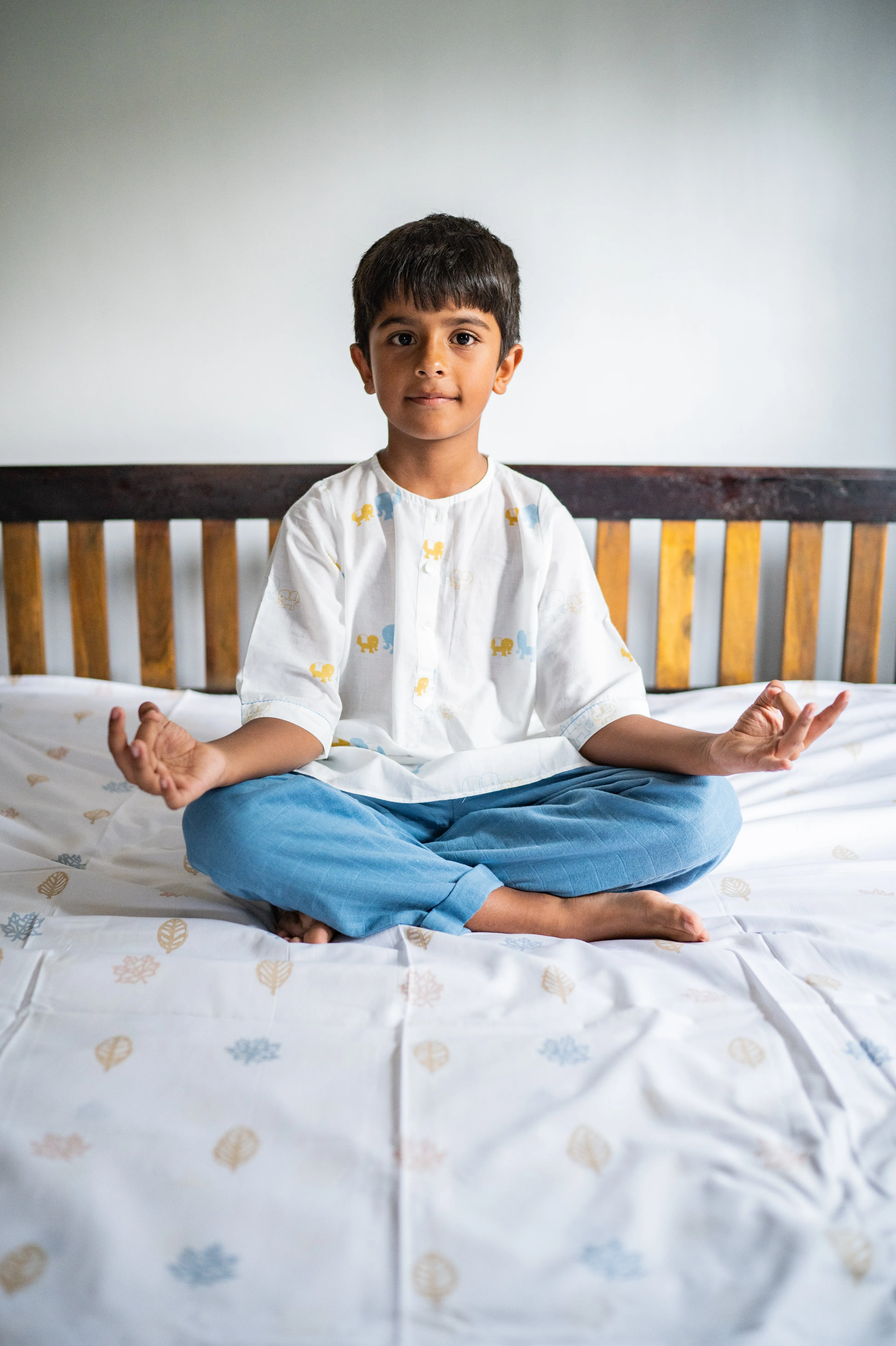 Kids Kurta Pajama Set - Colours of the Earth - Elle Blue