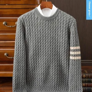 Knitwear Men's Round Neck Loose Thick Twist