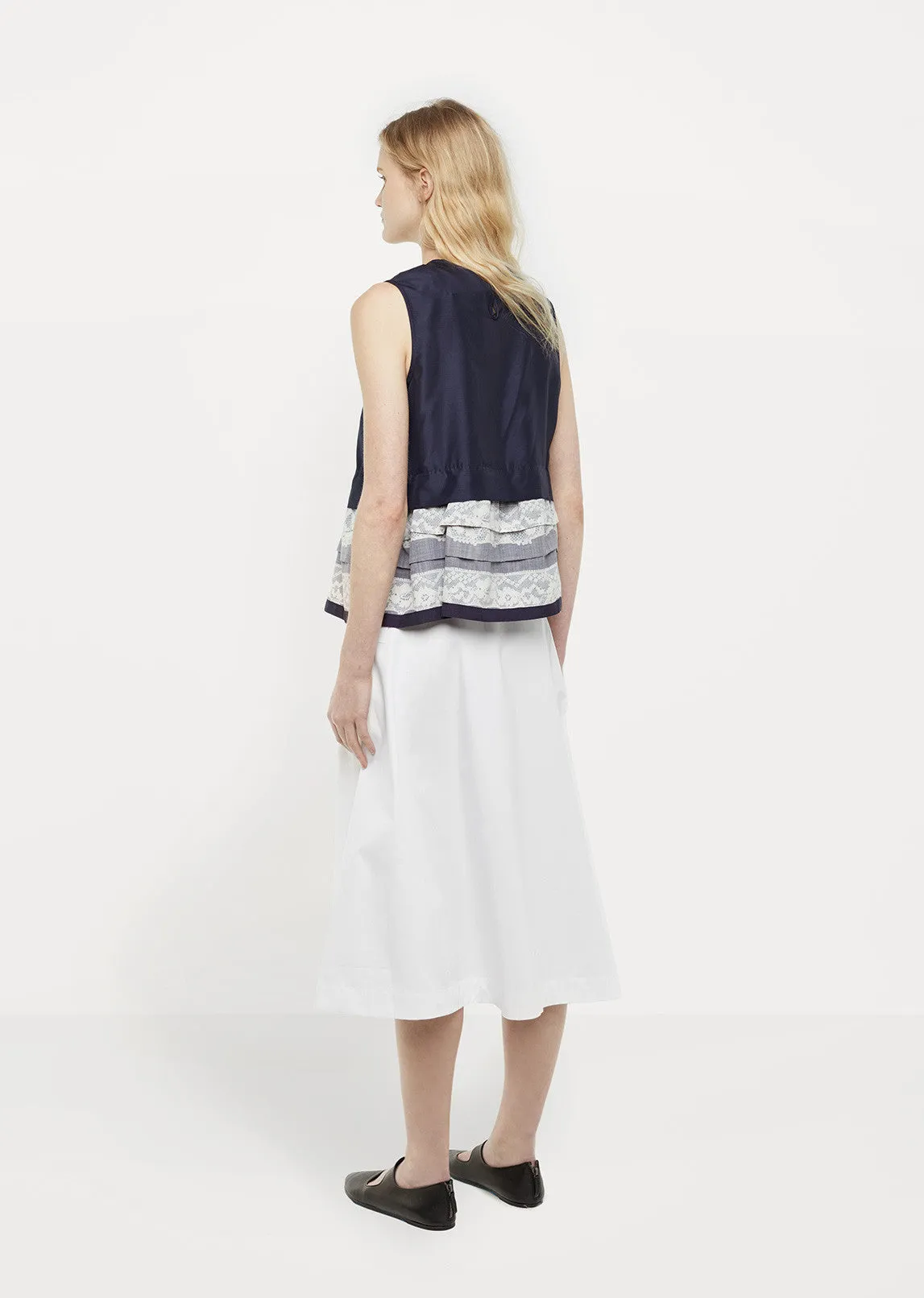 Lace Pattern Print Top