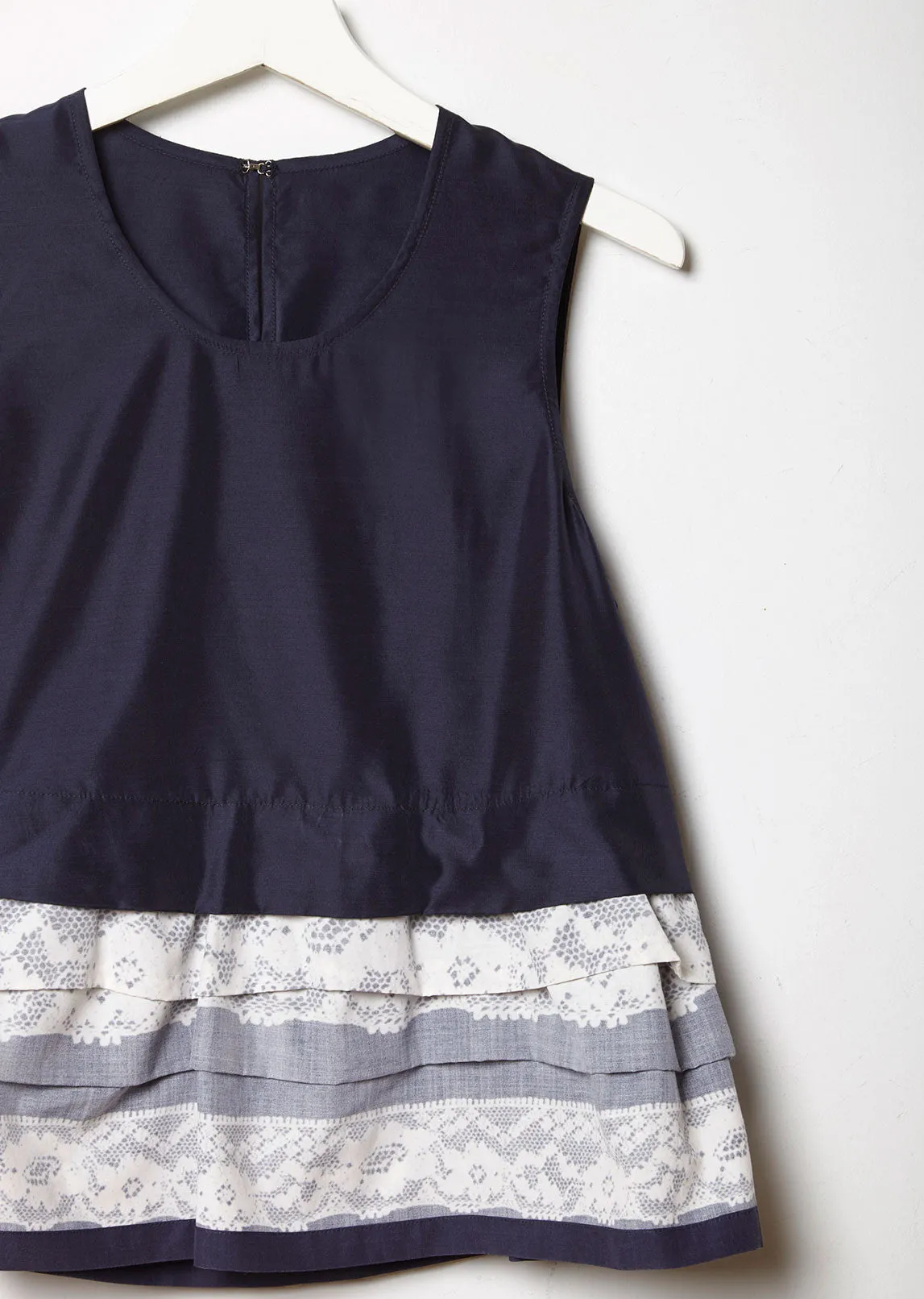 Lace Pattern Print Top