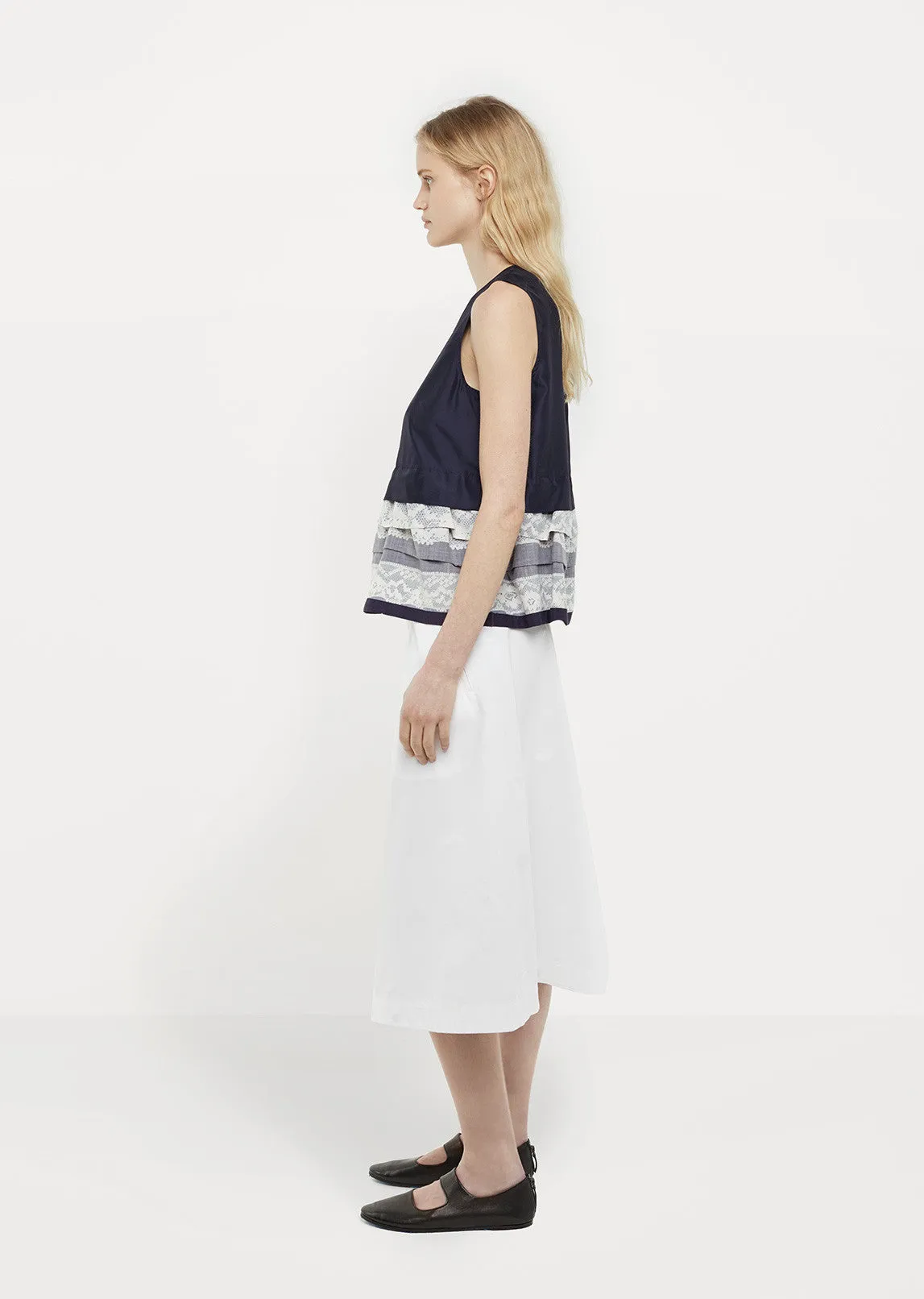 Lace Pattern Print Top
