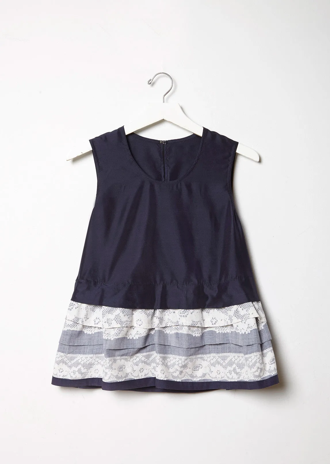 Lace Pattern Print Top