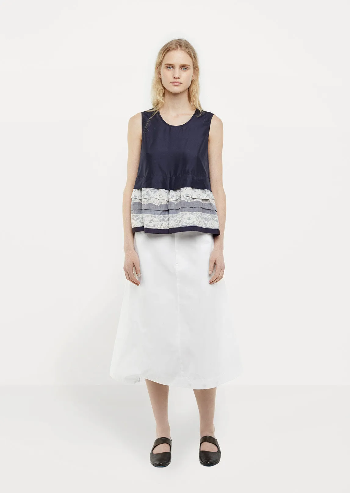 Lace Pattern Print Top