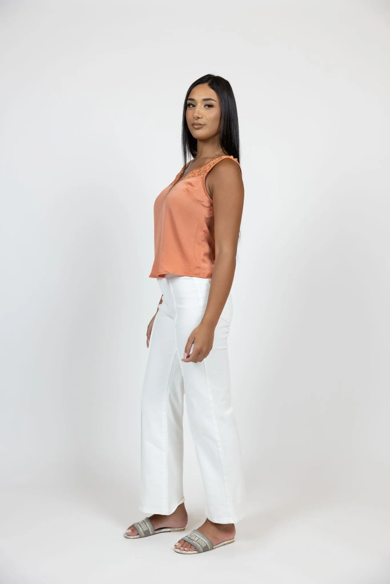Lace Trim Tank Top