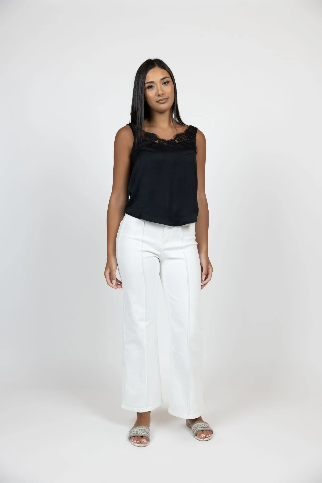Lace Trim Tank Top