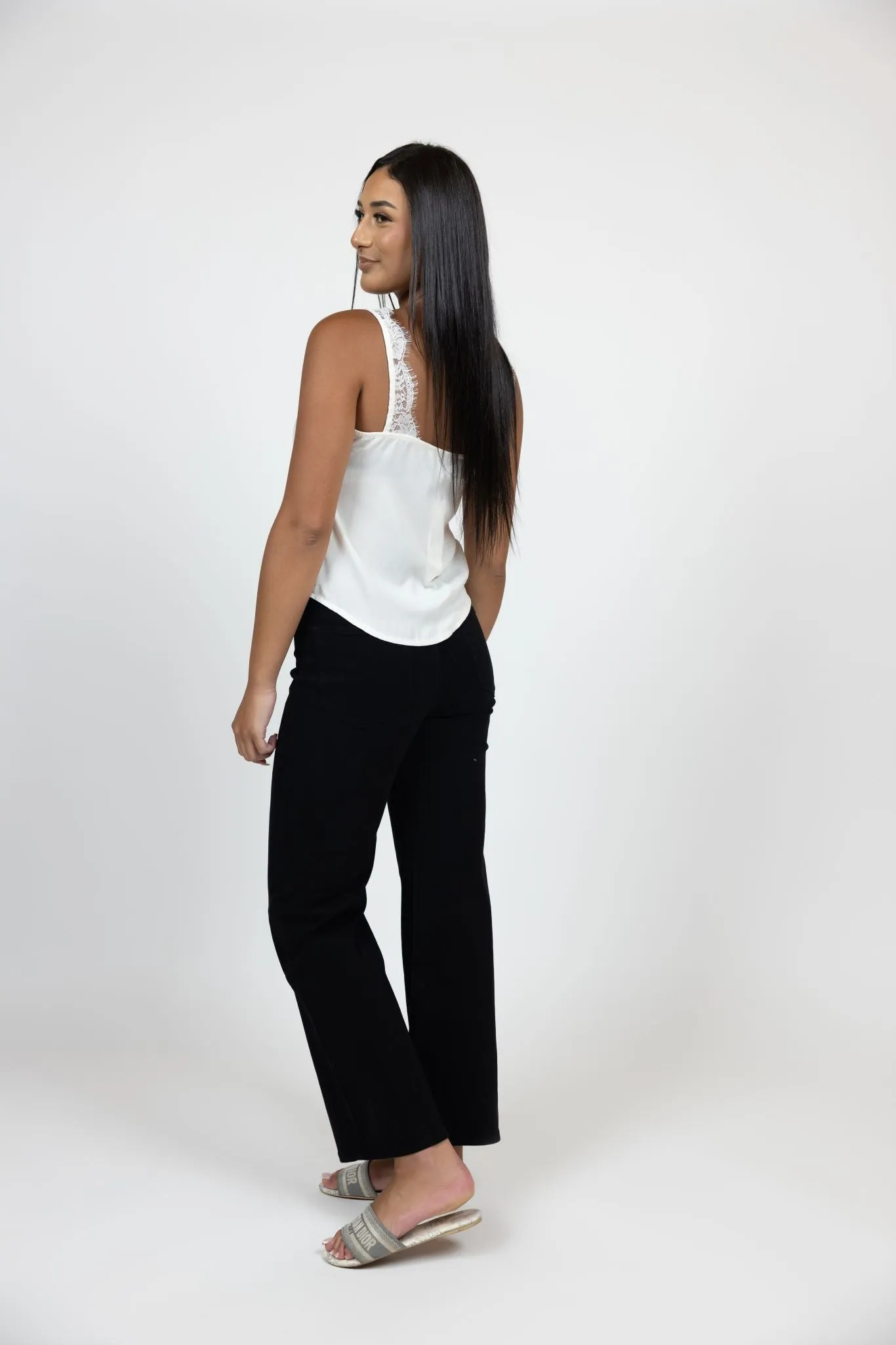 Lace Trim Tank Top