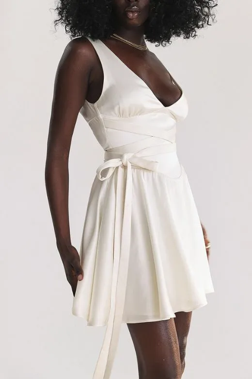 Lily Bodycon Mini Dress - Pearl White