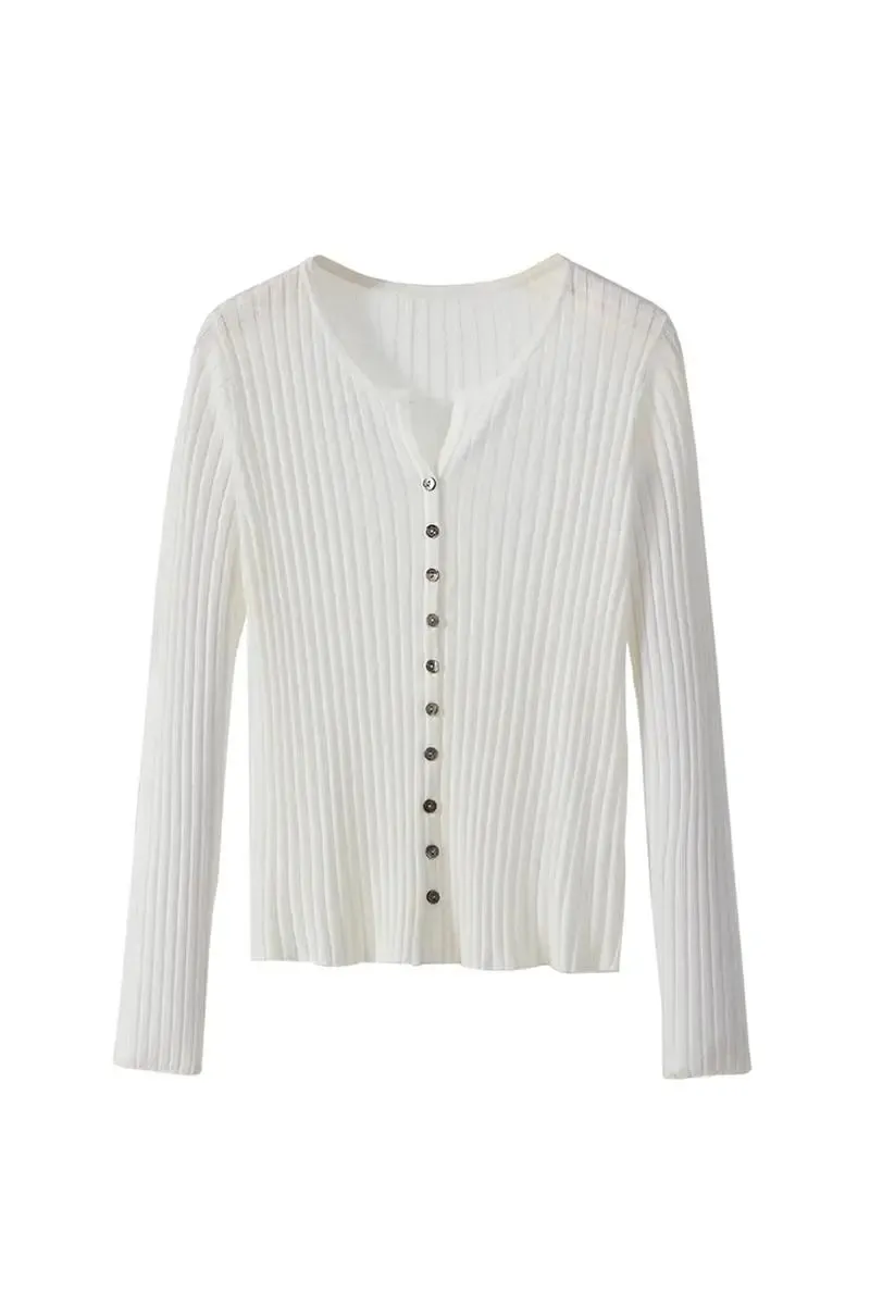 Long Sleeve Wool Cardigan Sweater