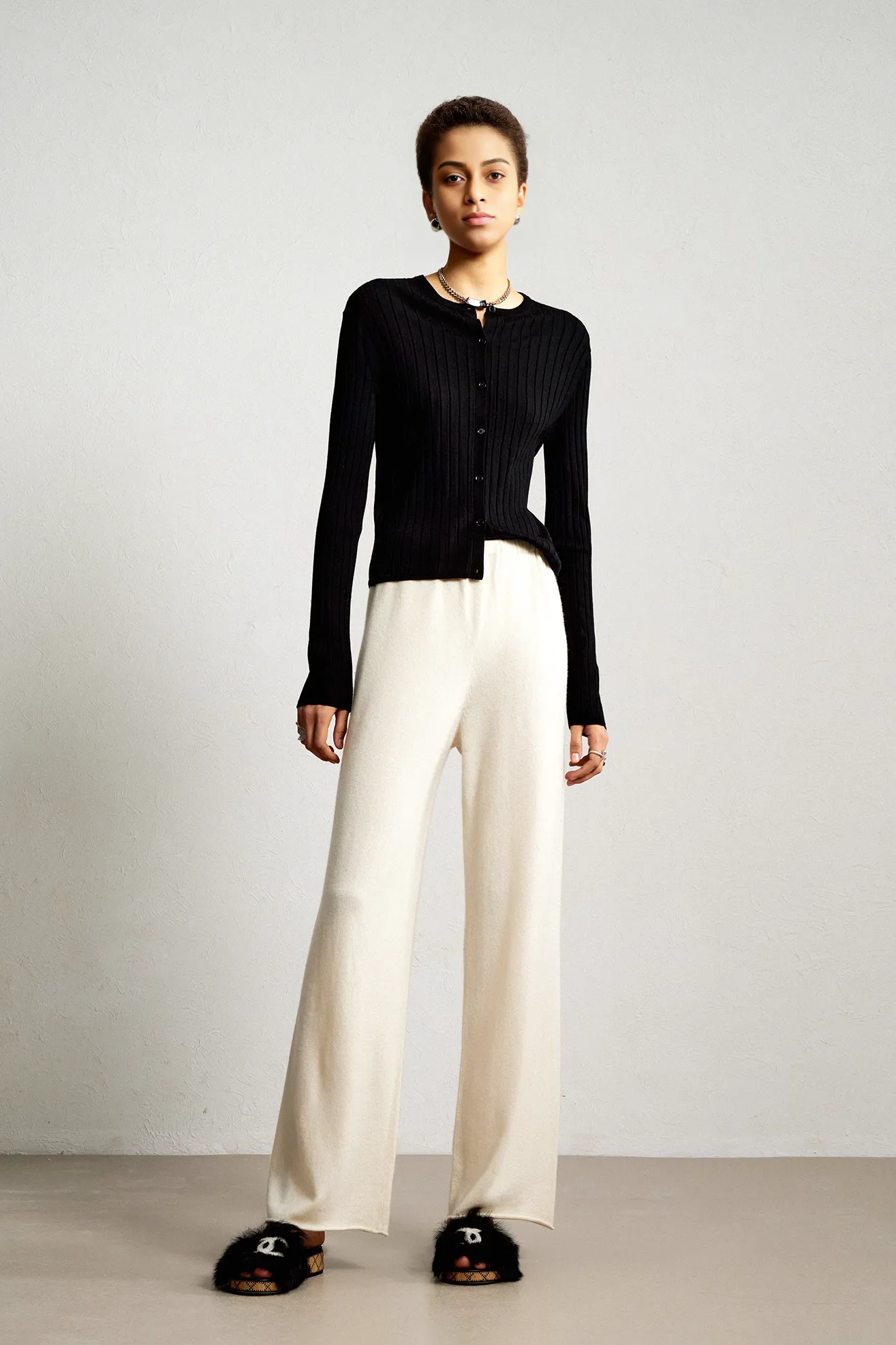Long Sleeve Wool Cardigan Sweater
