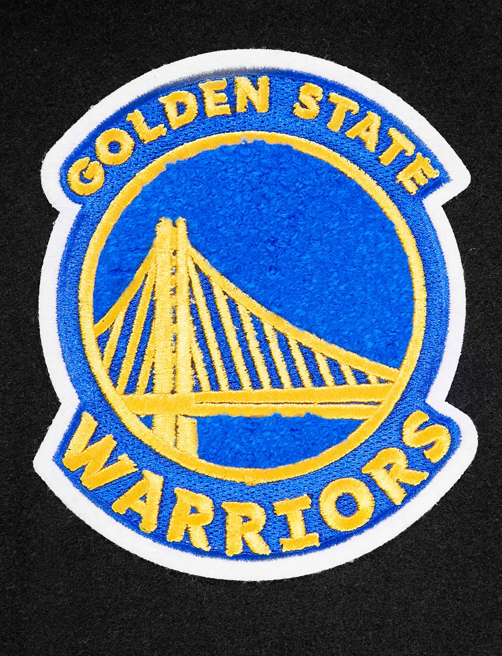 NBA GOLDEN STATE WARRIORS CLASSIC WOOL WOMEN'S VARSITY JACKET (JET BLACK)