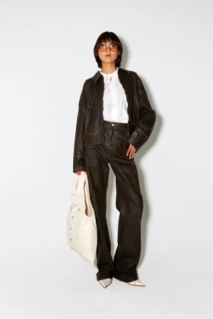 PALERMA pants brown wax