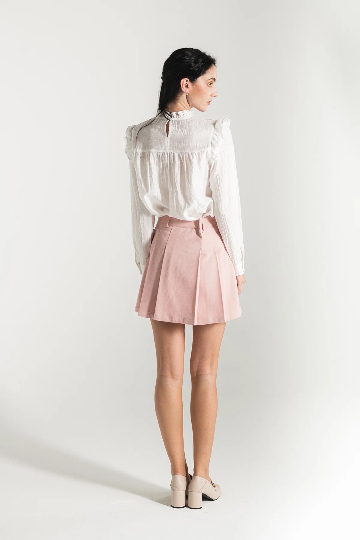Queenytte High Waisted Pleated Skirt