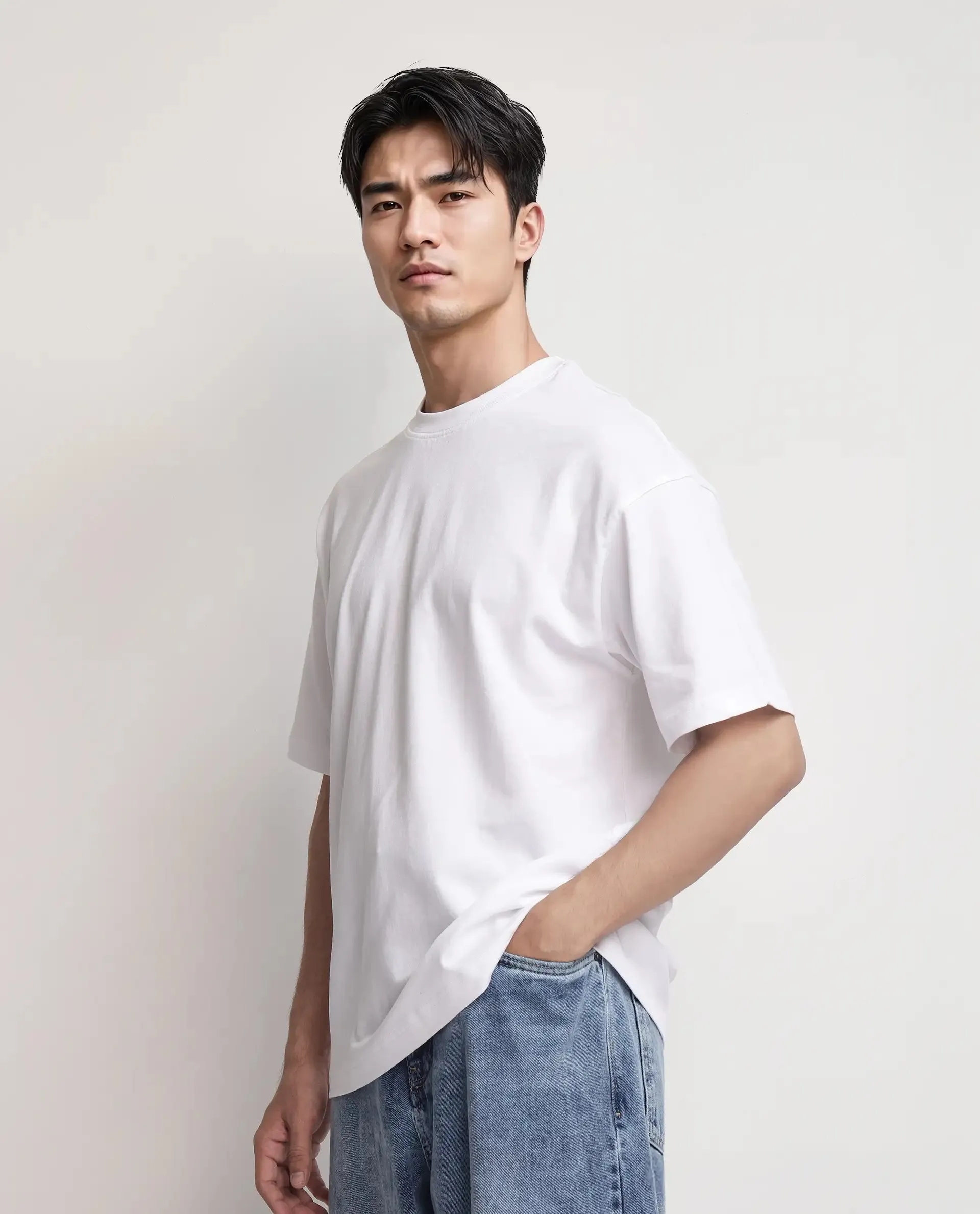 Rare Rabbit Men Geon White Cotton Fabric Short Sleeve Crew Neck Slip-On Oversized Fit Graphic Print T-Shirt