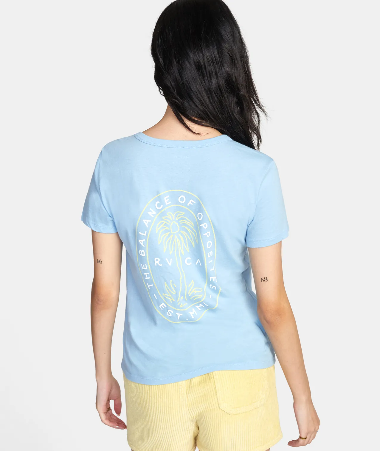 RVCA Palm Seal Tee-Ace Blue