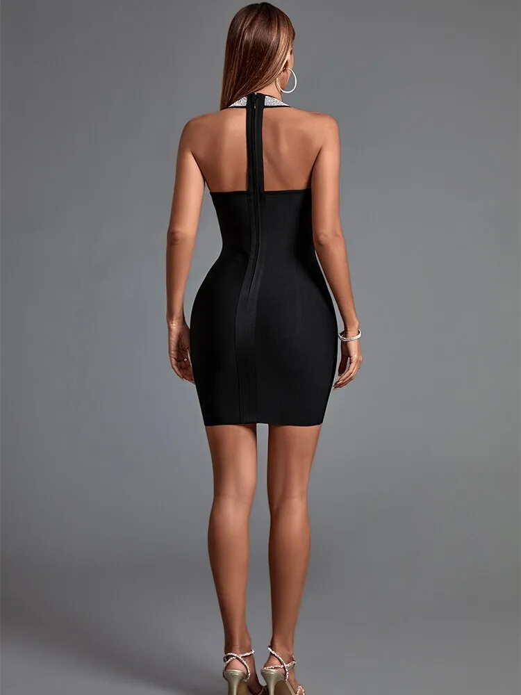 Sexy Black Mini Bodycon Dress