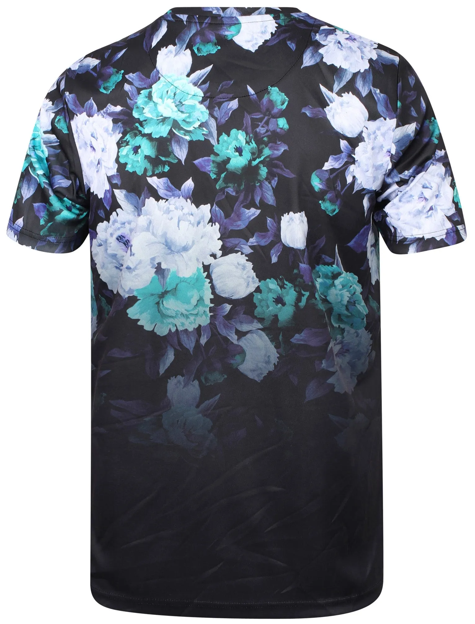 St Darker Floral Print Crew Neck T-Shirt In Black - Saint & Sinner