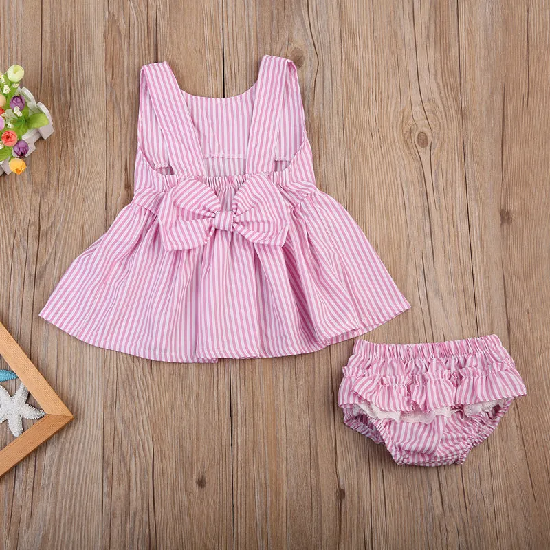 Striped Bow Tie Dress