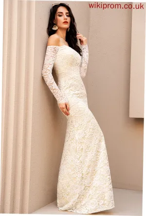 Trumpet/Mermaid Wedding Dresses Wedding Floor-Length Dress Off-the-Shoulder Gertie
