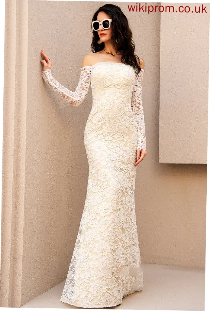Trumpet/Mermaid Wedding Dresses Wedding Floor-Length Dress Off-the-Shoulder Gertie