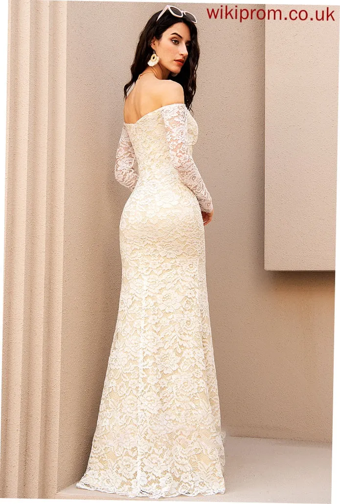 Trumpet/Mermaid Wedding Dresses Wedding Floor-Length Dress Off-the-Shoulder Gertie