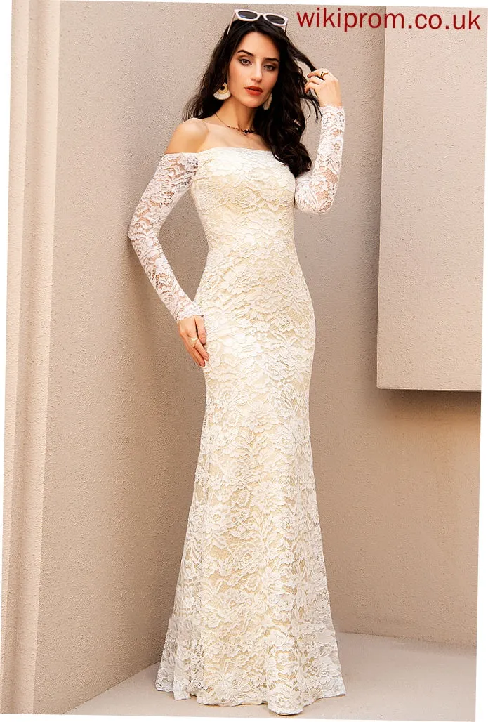 Trumpet/Mermaid Wedding Dresses Wedding Floor-Length Dress Off-the-Shoulder Gertie