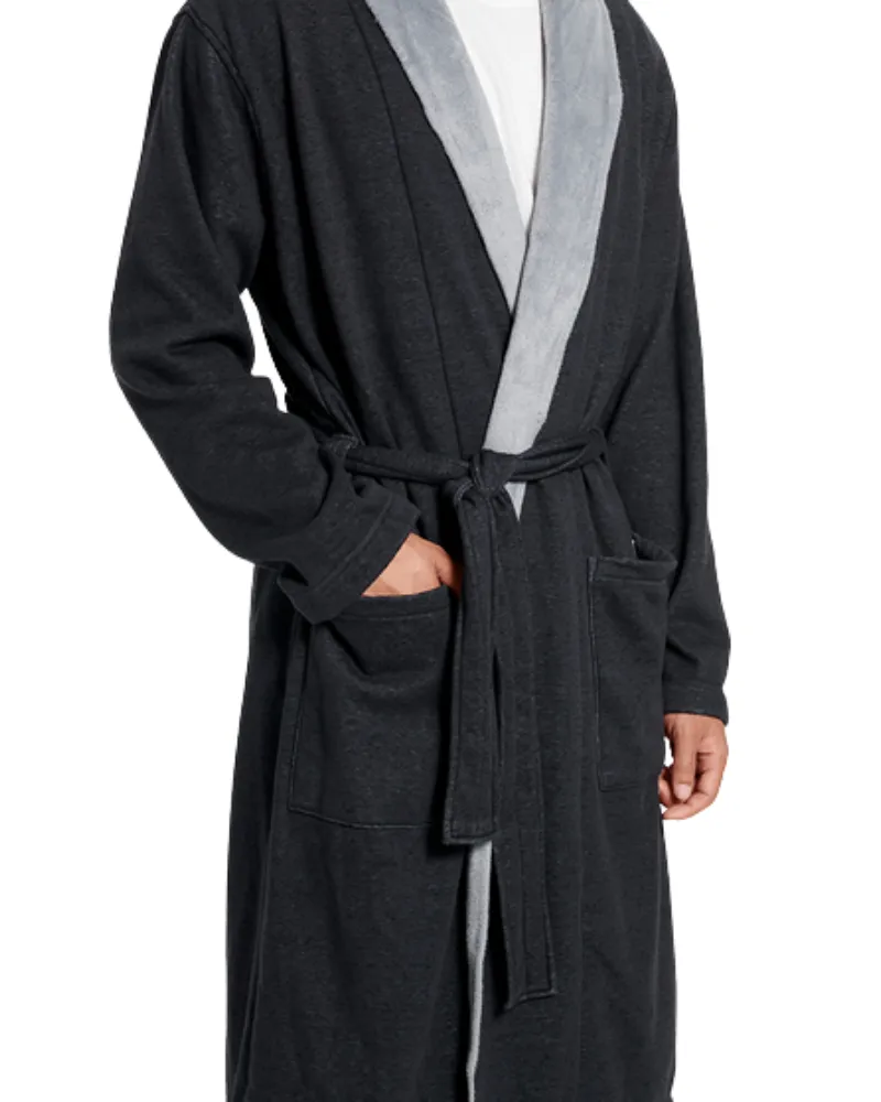 UGG Black Heather Robinson Men's Wrap Robe