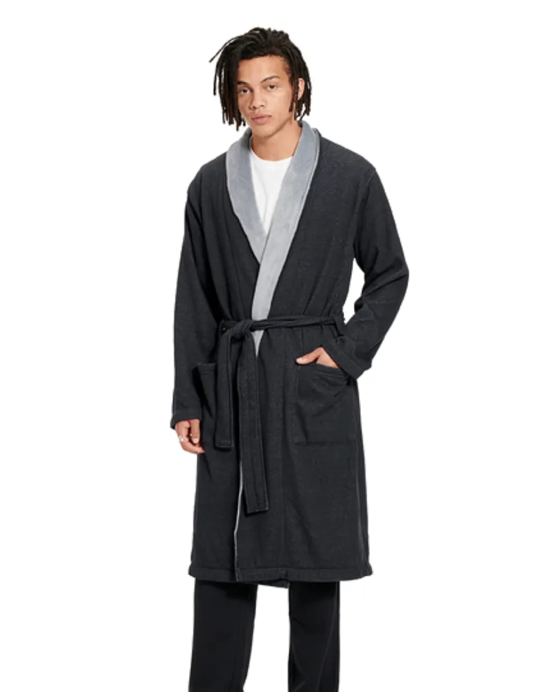 UGG Black Heather Robinson Men's Wrap Robe