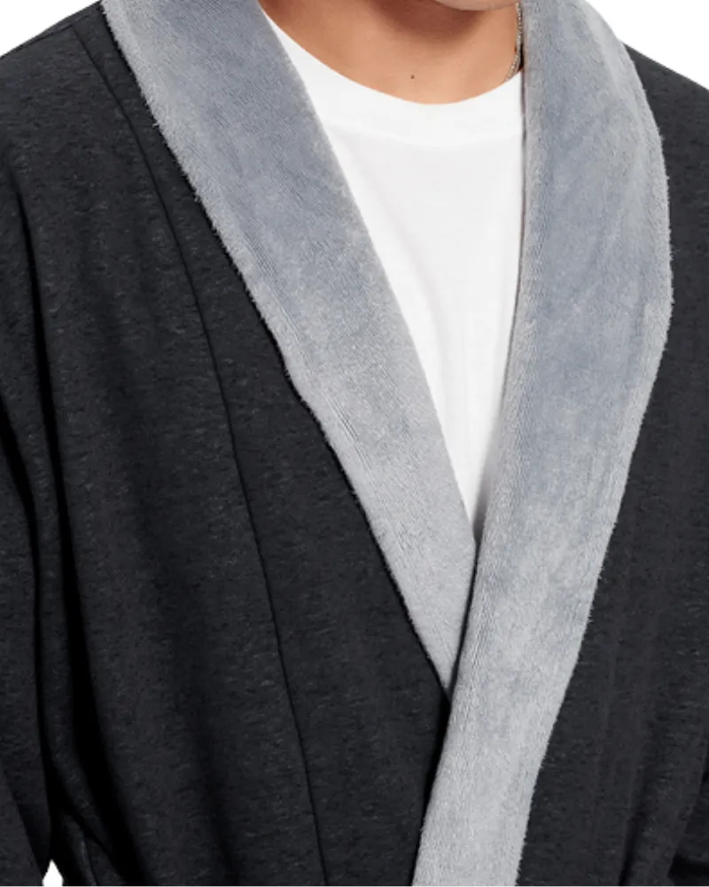 UGG Black Heather Robinson Men's Wrap Robe